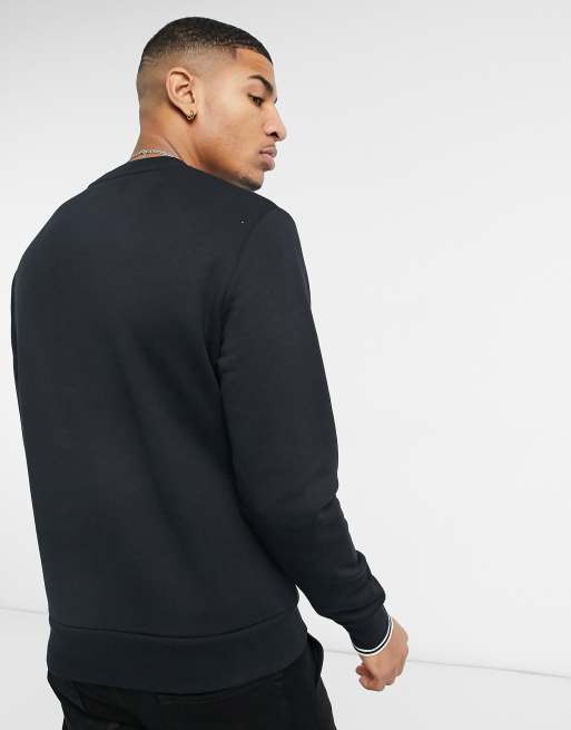 Fred Perry crew neck sweat in black, 2 of 4
