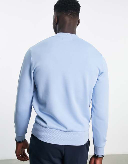 Light blue hot sale fred perry sweatshirt