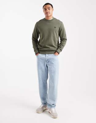 Fred Perry Crew Neck Sweatshirt In Gray