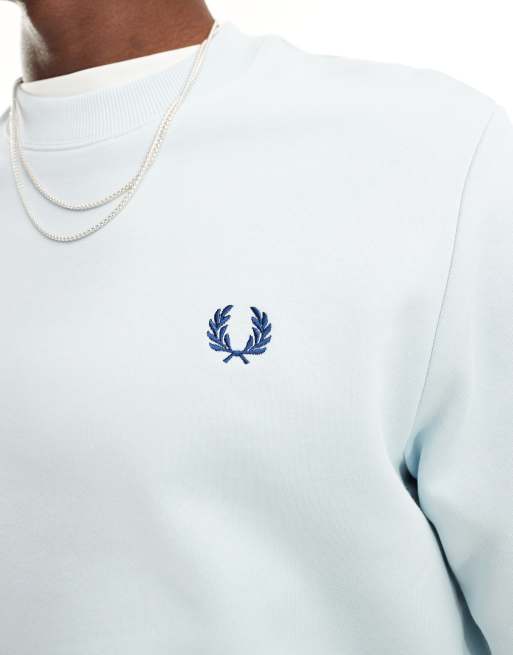 Fred Perry crew neck sweatshirt in light blue