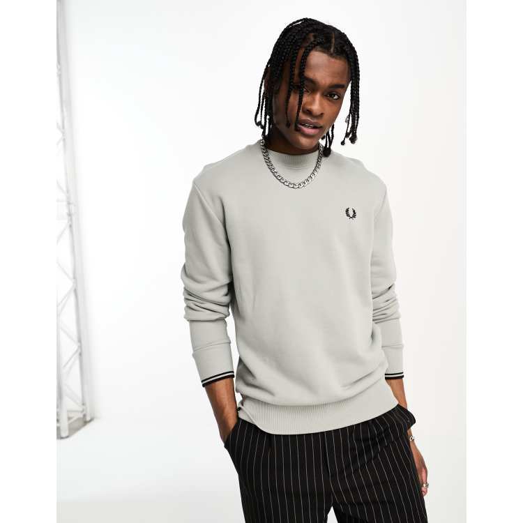 Fundamental Cropped Crew Neck Sweatshirt in Limestone