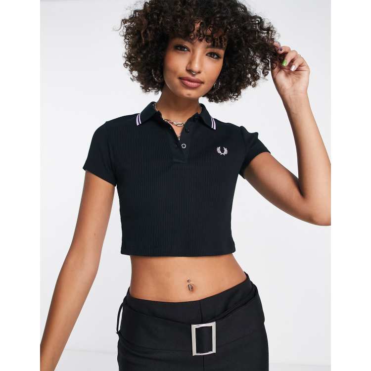 cropped collared polo shirt