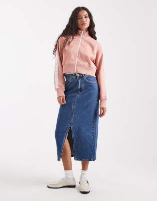Fred Perry Cropped Tape Track Jacket In Pink