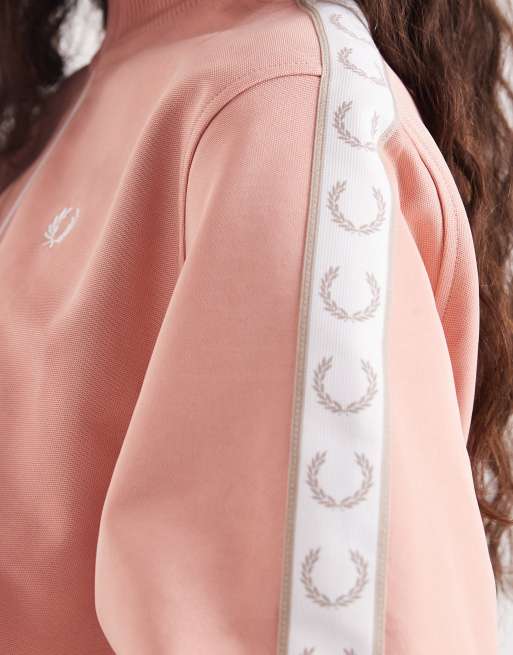 FRED PERRY  Taped Track Jacket ピンク　L Fred Perry cropped tape track jacket in pink | ASOS