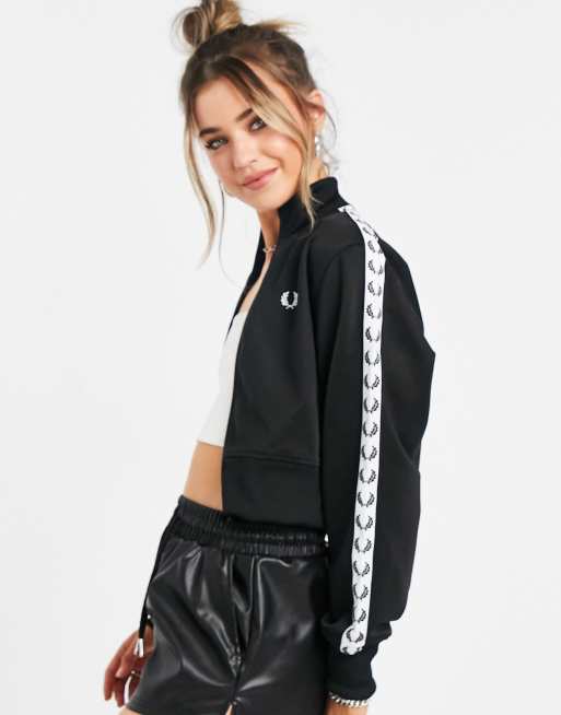 Cropped Taped Track Jacket