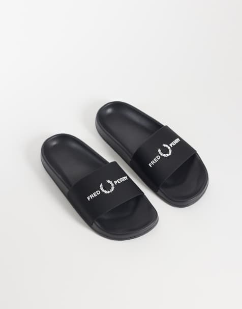 Fred Perry – Czarne klapki z logo - view 1