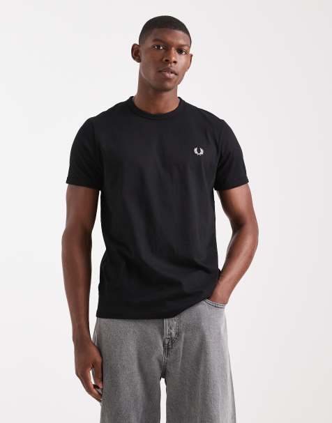 Fred Perry ringer t-shirt in black