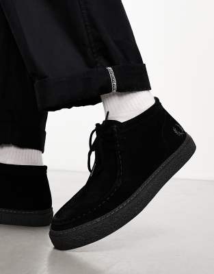 Fred Perry - Dawson - Bottines montantes en daim - Noir