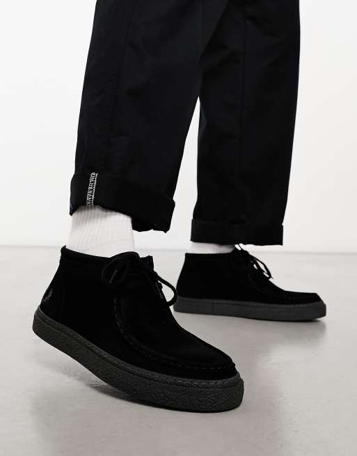 Fred Perry Dawson Halfhoge su de schoenen in zwart