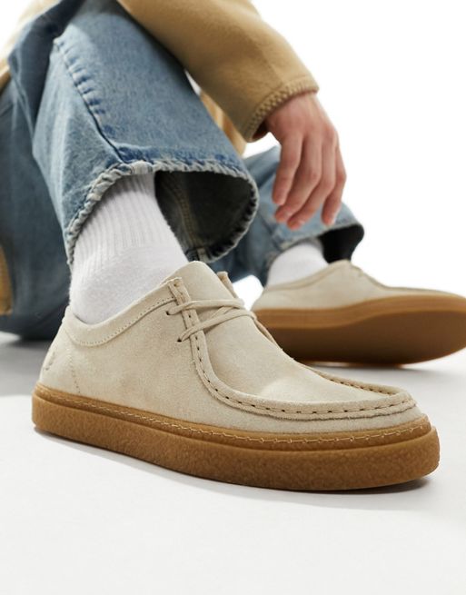 Fred Perry dawson low suede shoe in beige