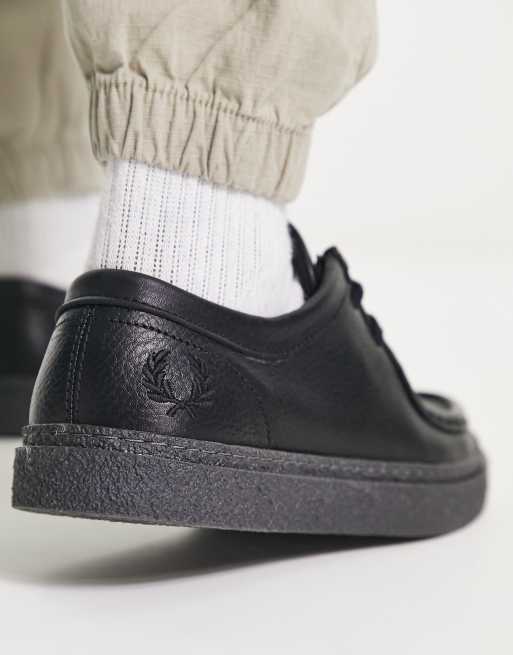 Fred Perry Dawson low suede shoes in black