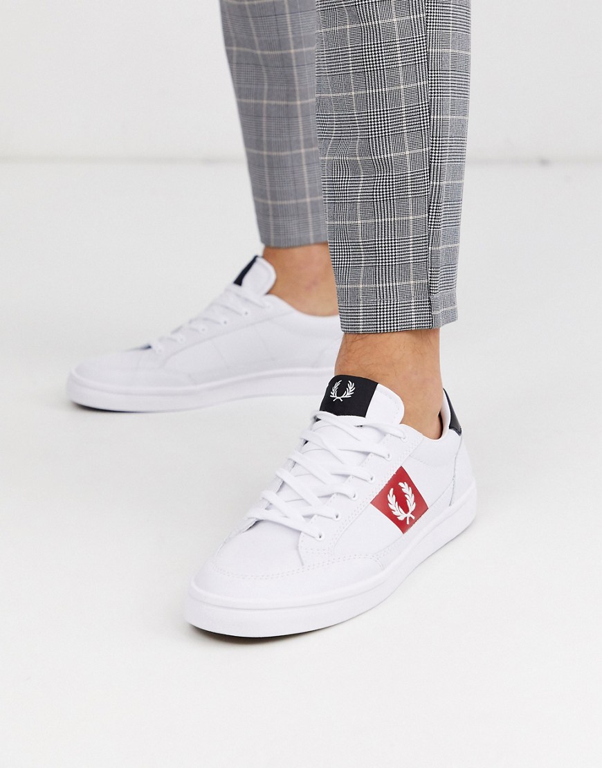 Fred Perry Deuce leather trainers in white