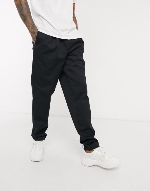 Fred Perry drawstring twill pants in navy | ASOS