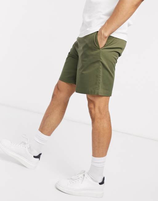 Fred Perry drawstring twill shorts in khaki