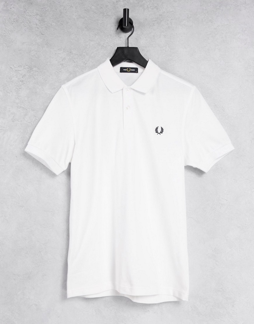 Fred Perry - Effen poloshirt in wit
