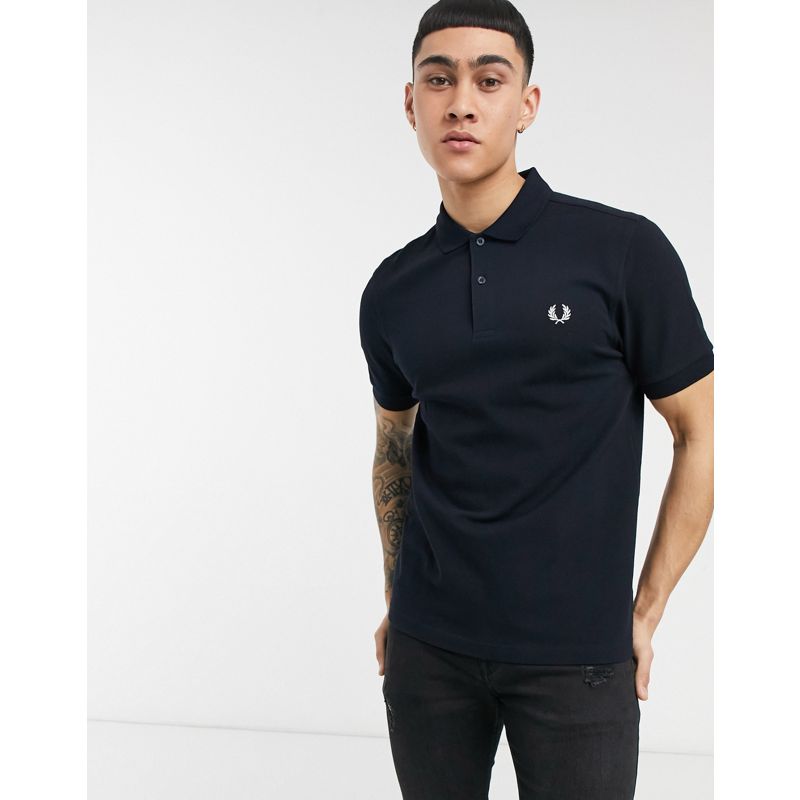 Fred Perry – Einfarbiges Polohemd in Marine