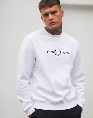 fred perry embroidered logo sweatshirt