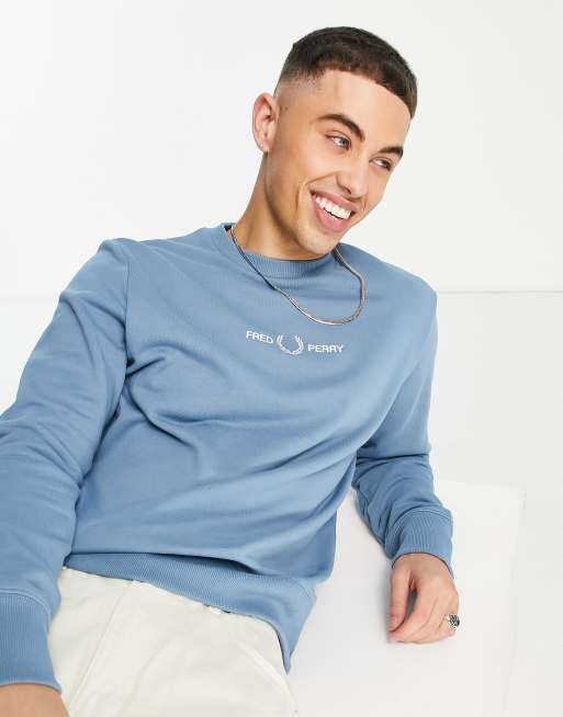 Light blue sale fred perry sweatshirt