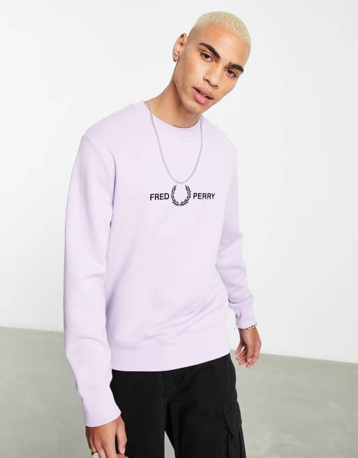 Fred perry 2025 lilac sweatshirt