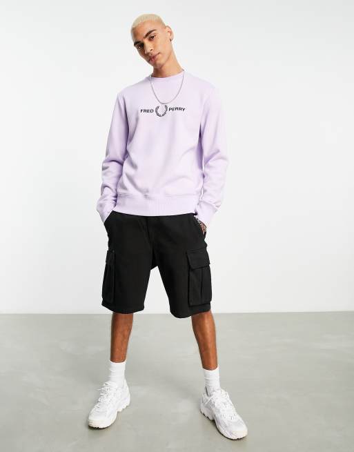 Fred perry lilac store sweatshirt