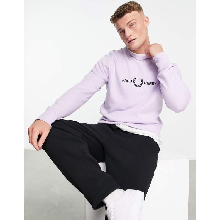 Fred perry cheap lilac sweatshirt