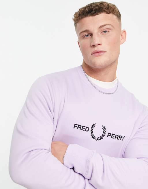 Fred perry cheap lilac sweatshirt