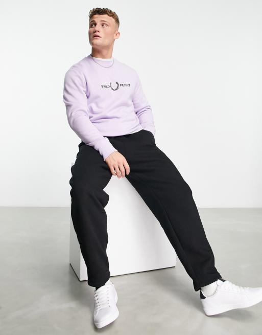 Fred perry cheap lilac sweatshirt