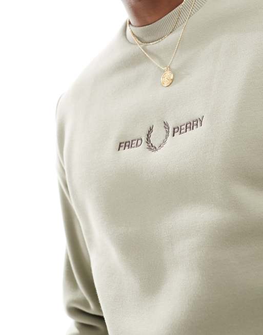 Fred perry discount central logo sweatshirt