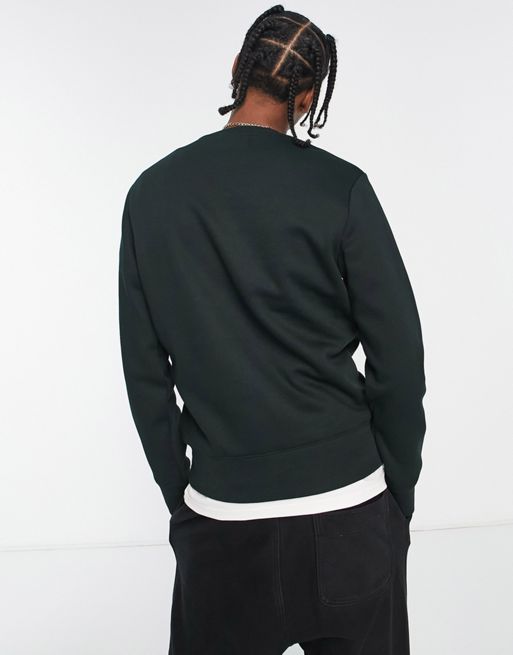 Fred Perry embroidered logo sweat in dark green