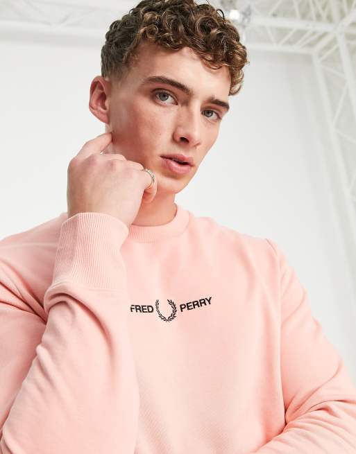 Fred perry deals sweatshirt pink