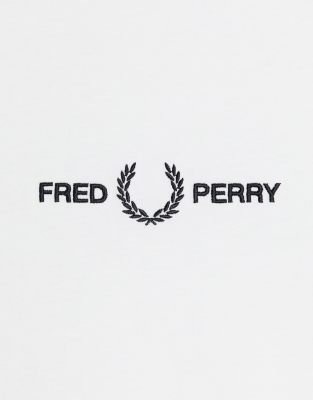 Fred Perry embroidered logo t-shirt in white | ASOS