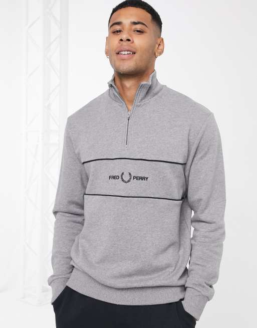 Fred perry panel discount sweatshirt