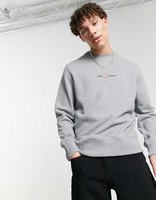 Embroidered grey sweatshirt new arrivals