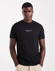 Fred Perry embroidered t-shirt in black
