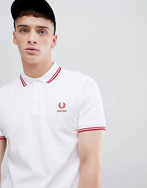 Fred Perry England polo in white | ASOS