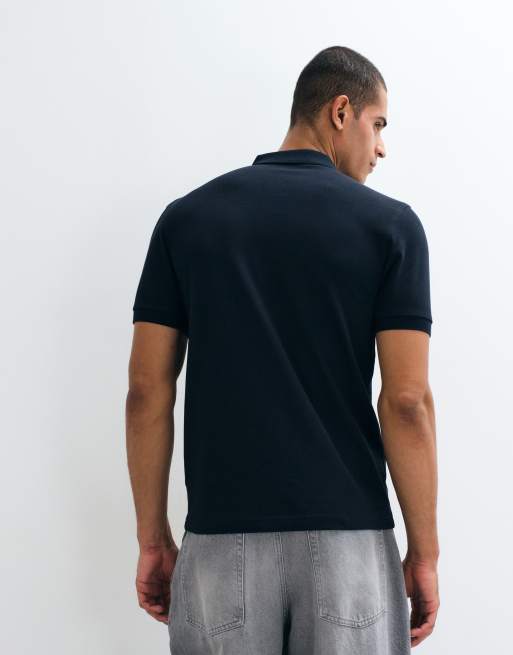 Fred Perry - Ensfarvet marineblå poloskjorte, 5 af 5