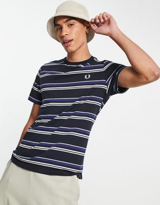 Fred Perry fine stripe t-shirt in navy