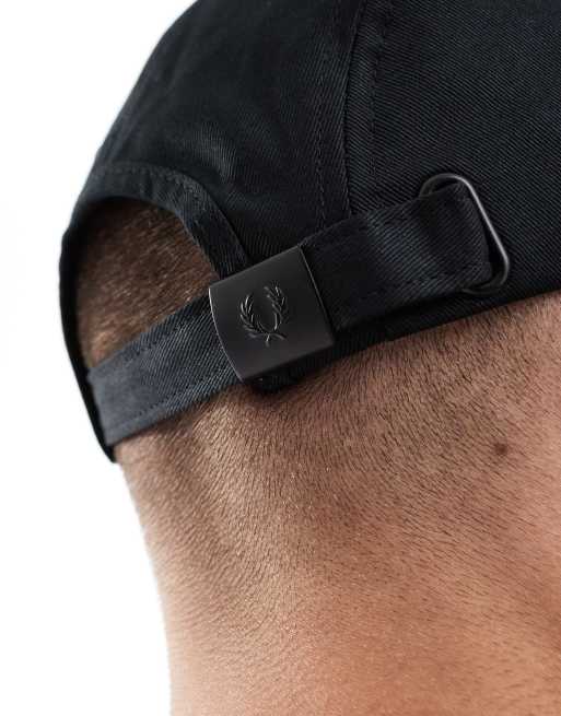 Fred Perry five panel twill cap in black | ASOS