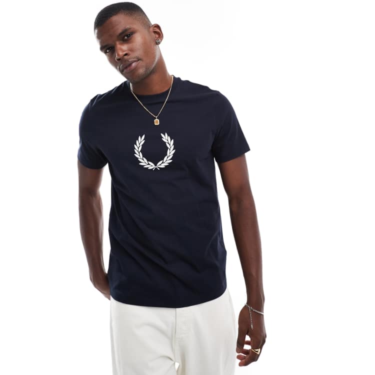 FRED PERRY☆ Classic Laurel Wreath Socks NAVY /  WHITE Men's socks FRED PERRY Classic Laurel Wreath Sock Navy/ Snow
