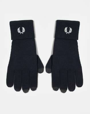 Fred Perry - Gants en laine mérinos - Bleu marine