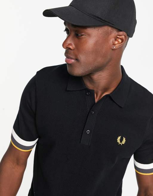 Fred perry polo zwart new arrivals