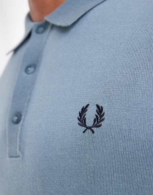 Fred Perry - Gebreide polotrui in lichtblauw, 5 van 5