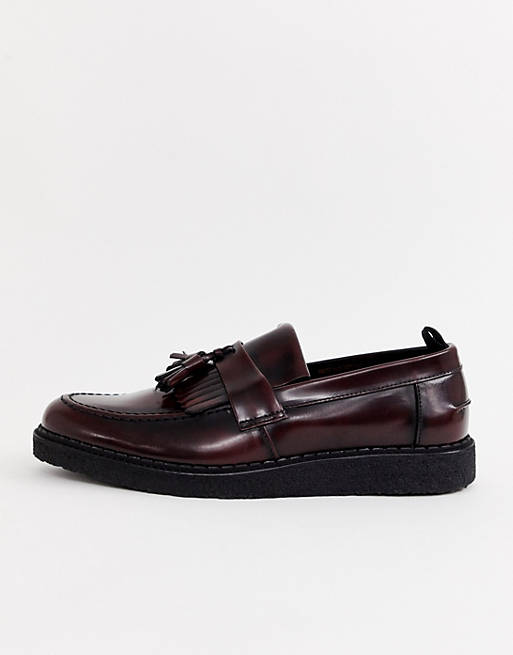 Fred Perry George Cox loafers in oxblood