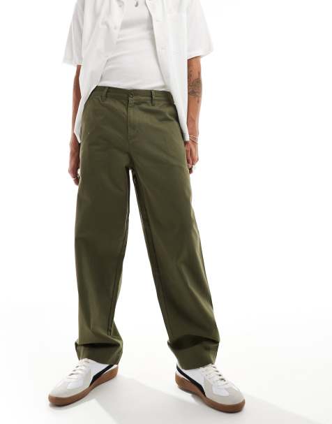 Fred Perry – Gerade geschnittene Twill-Hose in Uniformgrün - view 1