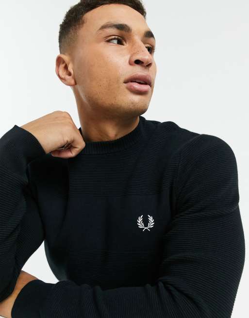 Fred perry trui zwart new arrivals