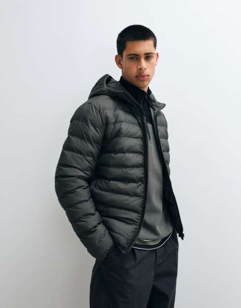 Fred Perry gewatteerd jack met capuchon in kaki - view 1
