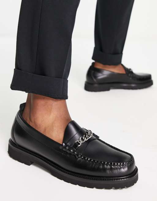 Fred Perry GH Bass leather loafer in black | ASOS