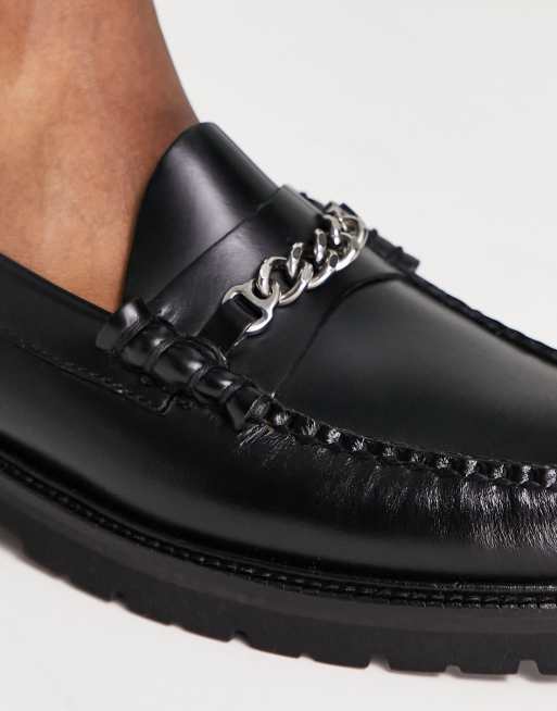 Fred Perry GH Bass leather loafer in black