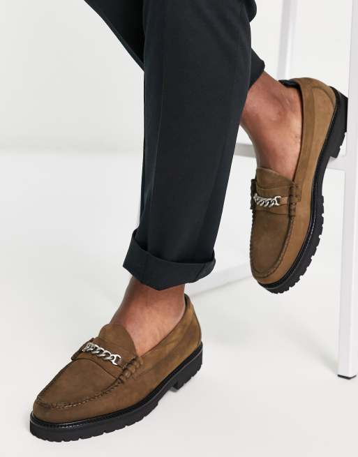 Bass hot sale suede loafers