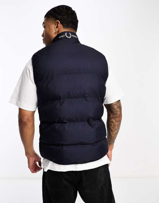 Fred Perry Gilet termica blu navy ASOS